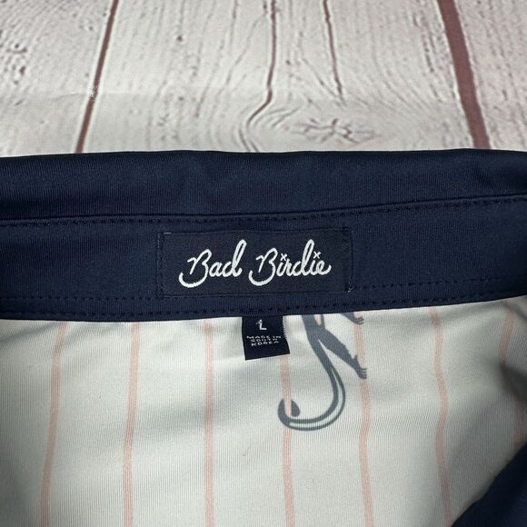 Bad Birdie Polo Shirt Men’s Large Short Sleeve Golf Performance Monkey Print - Picture 4 of 10